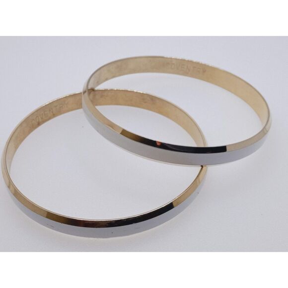 Vintage 2 gold tone Sarah Coventry “Milky Way” bangle bracelets - Picture 3 of 8